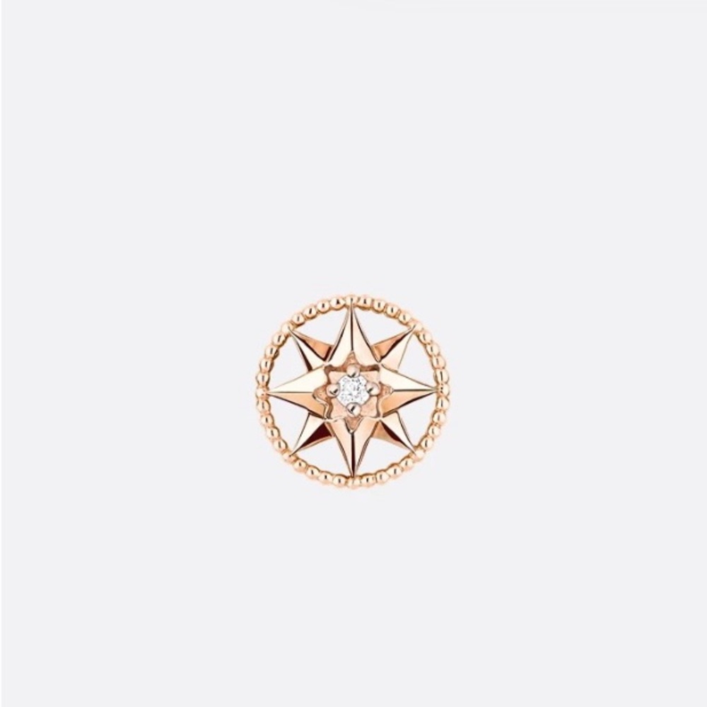 Dior Small Rose de Vent Earring in Rose Gold